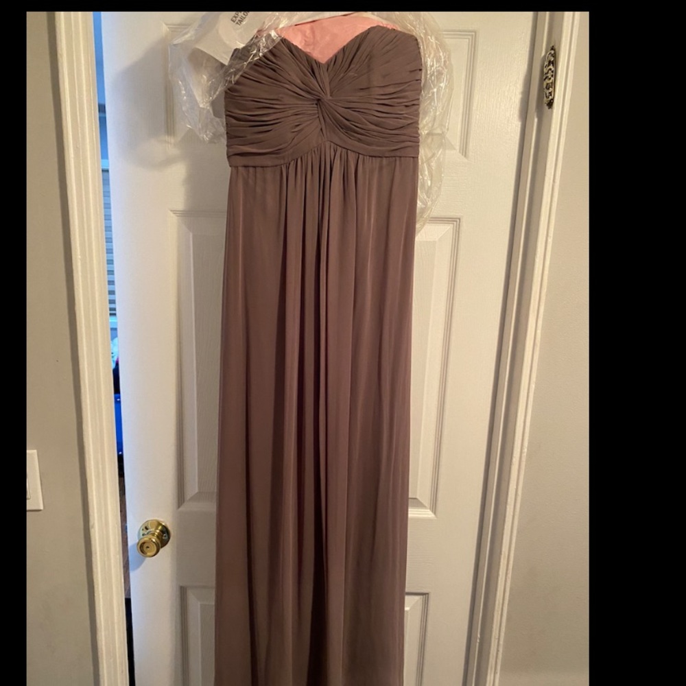 mocha after six bridesmaid dress worn once
